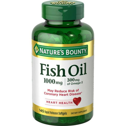 Nature's Bounty Fish Oil With Omega 3 Softgels; 1000 mg; 145 Count EasyOptionXY LLC