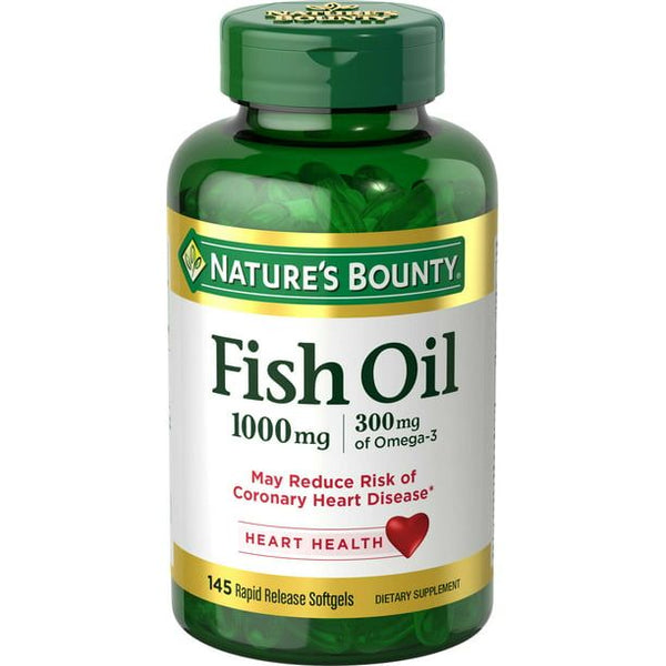 Nature's Bounty Fish Oil With Omega 3 Softgels; 1000 mg; 145 Count EasyOptionXY LLC