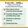 Nature's Bounty Fish Oil With Omega 3 Softgels; 1000 mg; 145 Count EasyOptionXY LLC