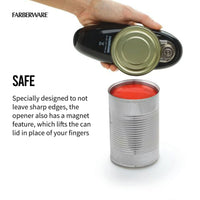 Farberware Hands-Free Battery-Operated Black Can Opener in Red EasyOptionXY LLC