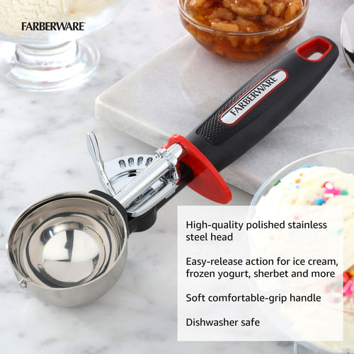 Farberware Stainless Steel Soft Grips Trigger Ice Cream Scoop EasyOptionXY LLC