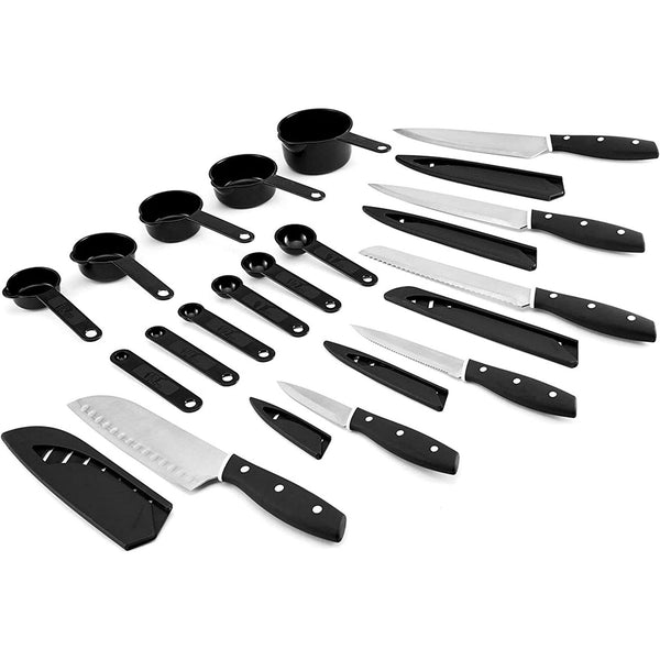 Farberware Triple Riveted Soft Grip Knife Set with Blade Covers and Gadgets, 23 Piece, Black EasyOptionXY LLC