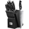 D.Perlla Knife Set, 14PCS German Stainless Steel Kitchen Knives Block Set with Built-in Sharpener, Black EasyOptionXY LLC