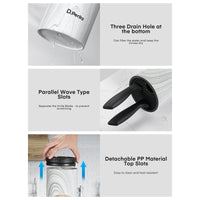 D.Perlla Knife Set 7 Pieces, Lightweight Black Coating Cutlery Knife Set with Soft Handle Scissors and Round Knife Block EasyOptionXY LLC