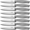 Steak Knives, Serrated Steak Knives with Gift Box, Stainless Steel Kitchen Steak Knife Set of 8, Silver EasyOptionXY LLC