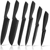 Knife Set 6 Piece, Black Chef Knives with Sharp Blades Nonstick Coating Easy Grip Handle EasyOptionXY LLC
