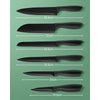 Knife Set 6 Piece, Black Chef Knives with Sharp Blades Nonstick Coating Easy Grip Handle EasyOptionXY LLC