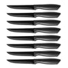 Steak Knives, Serreated Steak Knife Set of 8, Black Stainless Steel Table Knife Set EasyOptionXY LLC