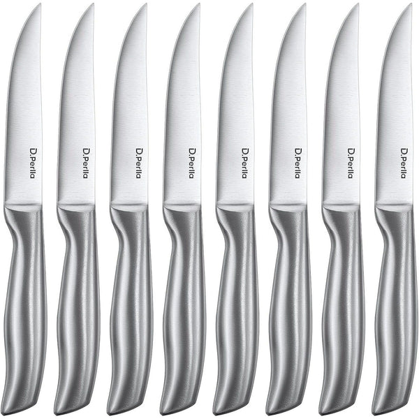 D.Perlla Steak Knives, Non Serrated Stainless Steel Sharp Steak Knife Set of 8 with Gift Box EasyOptionXY LLC