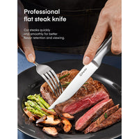 D.Perlla Steak Knives, Non Serrated Stainless Steel Sharp Steak Knife Set of 8 with Gift Box EasyOptionXY LLC