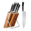 D.Perlla Knife Set, 6 Piece German Stainless Steel Kitchen Knife Block Set, Cutlery Set with Wooden Block EasyOptionXY LLC