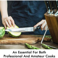 D.Perlla Knife Set, 6 Piece German Stainless Steel Kitchen Knife Block Set, Cutlery Set with Wooden Block EasyOptionXY LLC