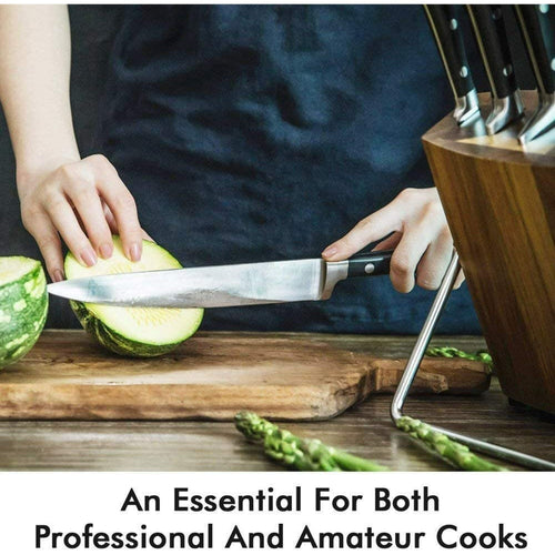 D.Perlla Knife Set, 6 Piece German Stainless Steel Kitchen Knife Block Set, Cutlery Set with Wooden Block EasyOptionXY LLC