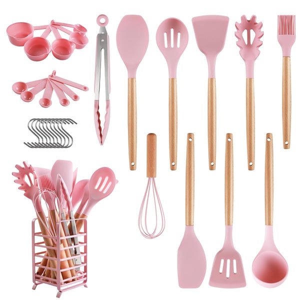 Hecef 32 PCS Silicone Cooking Utensils Set, 446¡ãF Heat Resistant BPA Free for Nonstick Cookware EasyOptionXY LLC