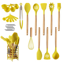 Hecef 32 PCS Silicone Cooking Utensils Set, 446¡ãF Heat Resistant BPA Free Turner Tongs,Spatula,Spoon,Brush,Whisk EasyOptionXY LLC