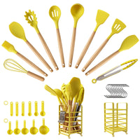 Hecef 32 PCS Silicone Cooking Utensils Set, 446¡ãF Heat Resistant BPA Free Turner Tongs,Spatula,Spoon,Brush,Whisk EasyOptionXY LLC