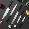 Hecef Kitchen Knife Set with Block, 6 Pieces High Carbon Stainless Steel Chef Bread Utility Paring Knife EasyOptionXY LLC