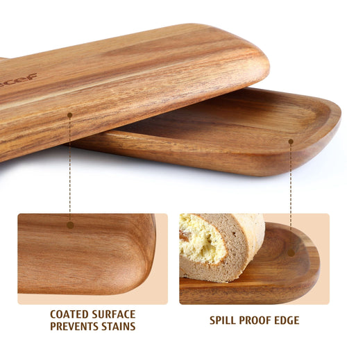 Hecef 3Pcs Charcuterie Board Platter Set, Acacia Wood Serving Tray Cheese Boards Dessert Table Display Set EasyOptionXY LLC