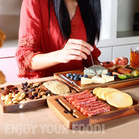 Hecef 25 inch Magnetic Charcuterie Board,3 Pcs Acacia Wood Cutting and Serving Boards with Carrying Bag EasyOptionXY LLC