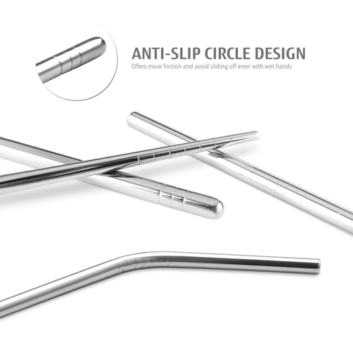 Hecef 10 Pcs Portable Cutlery Set with Carrying Bag, Reusable Stainless Steel Utensils for Work, School,Camping, Travel EasyOptionXY LLC