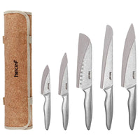 Hecef 11-Piece Kitchen Knife Set, Stonewashed Steel Ultra Sharp Japanese Knife with Roll Bag EasyOptionXY LLC