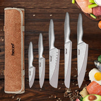 Hecef 11-Piece Kitchen Knife Set, Stonewashed Steel Ultra Sharp Japanese Knife with Roll Bag EasyOptionXY LLC