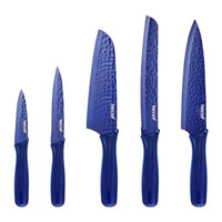 Hecef 5PCS Kitchen Knife Set, Blue Sharp Essential Chef Cooking Knives with Ergonomic Handle EasyOptionXY LLC