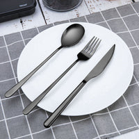 Hecef 10 Pcs Portable Cutlery Set with Mesh Bag, Stainless Steel Reusable Travel Camping Utensils Flatware Set EasyOptionXY LLC