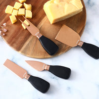 Hecef 5 PCS Cheese Knife Set with Acrylic Stand, Stainless Steel Cheese Slicer with PP Handle EasyOptionXY LLC