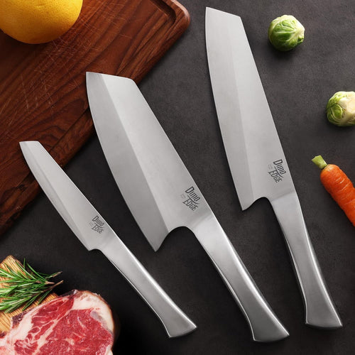 Dimoedge 3-Piece Chef Knife Set, High Carbon Steel Ultra Sharp Professional Japanese Kitchen Knife EasyOptionXY LLC