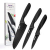 Hecef 3 Pieces Knife Set, Sharp Stainless Steel Chef Cooking Knife, Santoku Knife, Utility Knife, Paring Knife EasyOptionXY LLC
