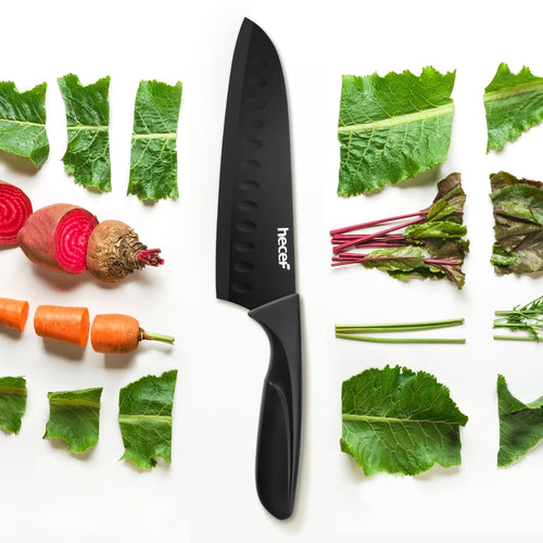 Hecef 3 Pieces Knife Set, Sharp Stainless Steel Chef Cooking Knife, Santoku Knife, Utility Knife, Paring Knife EasyOptionXY LLC