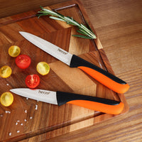 Hecef Knife Set with Block, 13 Pcs High Carbon Stainless Steel Knives with Ergonomic PP Handles EasyOptionXY LLC