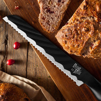 Dimoedge Knife Block Set, 13 Pieces Ultra Sharp Chef Knife with Block, Build-in Sharpener EasyOptionXY LLC