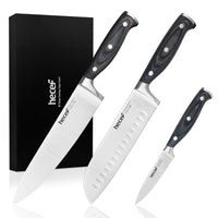 Hecef 3-Piece Professional Kitchen Knife Set, German Stainless Steel Extra Sharp Chef Knife Set EasyOptionXY LLC