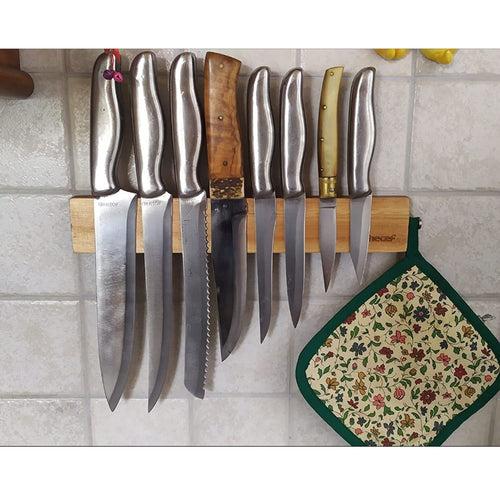 Hecef Magnetic Knife Strip for Wall, Powerful Magnet Wood Knife Bar Kitchen Storage Rack Holder, 12in EasyOptionXY LLC