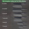 Knife Set, McCook 12-Piece Granite Kitchen Knife Set, High Carbon German Stainless Steel Knives Set with Blade Guards, Non-stick Coating, Ultra Sharp, Dishwasher Safe EasyOptionXY LLC