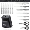 Mccook Mc21 15 Pieces Kitchen Knife Sets With Block Cutlery Knife Block Set Built-In Sharpener EasyOptionXY LLC