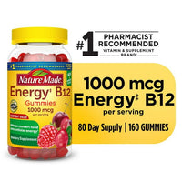 Nature Made Energy B12 1000 mcg Gummies; Dietary Supplement; 160 Count EasyOptionXY LLC
