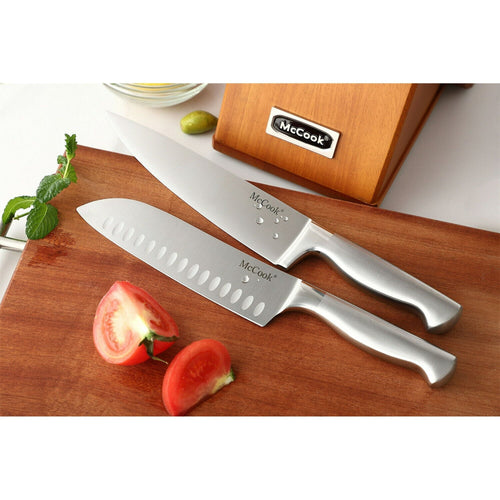 McCook MC69 20 Pieces Kitchen Knife Set Built-in Sharpener Knife Block Set, Removable Steak Knife Block EasyOptionXY LLC