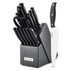 McCook MC39 Knife Set with Built-in Sharpener, 14-Piece Triple Rivet Cutlery Knife Block Set EasyOptionXY LLC