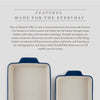 Thyme & Table Stoneware Square & Rectangular Baker, Blue Pattern, 2-Piece Set EasyOptionXY LLC