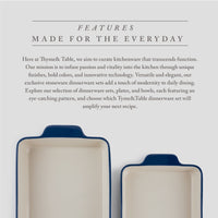 Thyme & Table Stoneware Square & Rectangular Baker, Blue Pattern, 2-Piece Set EasyOptionXY LLC