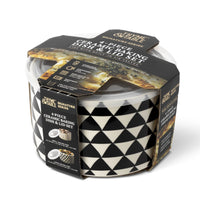 Thyme & Table 4-Piece Ceramic Baking Dish & Lid Set, Medallion EasyOptionXY LLC