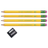 Ticonderoga My First Beginner Pencils with Bonus Sharpener, Sharpened #2 Lead, Yellow, 4 Count EasyOptionXY LLC
