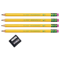 Ticonderoga My First Beginner Pencils with Bonus Sharpener, Sharpened #2 Lead, Yellow, 4 Count EasyOptionXY LLC