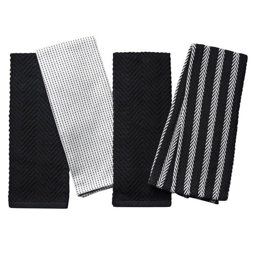 Thyme & Table 4-Piece Set Kitchen Towels, Dot EasyOptionXY LLC