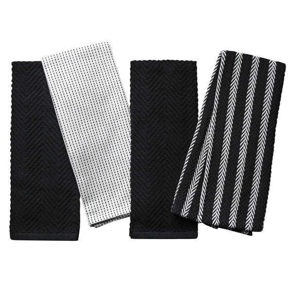 Thyme & Table 4-Piece Set Kitchen Towels, Dot EasyOptionXY LLC