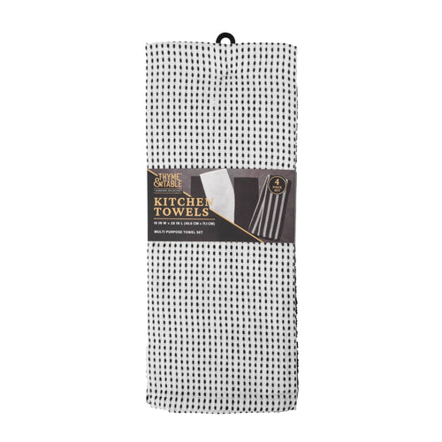 Thyme & Table 4-Piece Set Kitchen Towels, Dot EasyOptionXY LLC