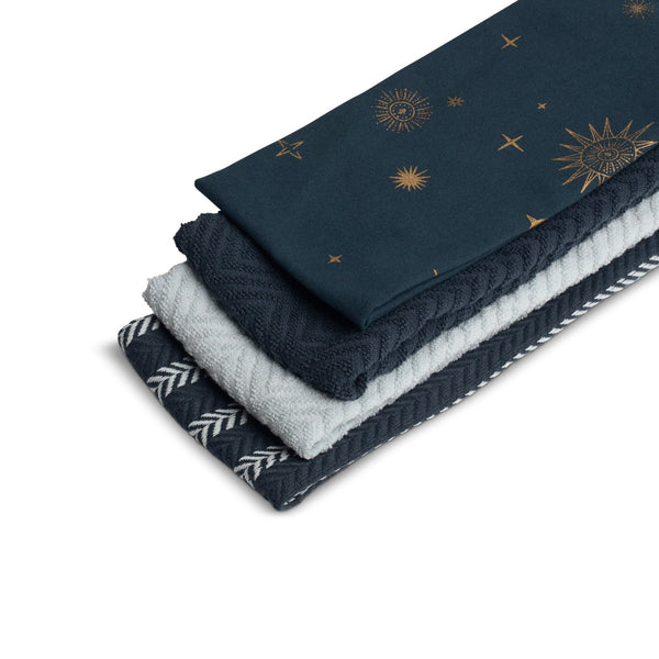 Thyme & Table 4-Pack Kitchen Towels, Celestial EasyOptionXY LLC